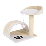 Cat Scratcher Cat Tree Activity Centre Scratching Post 43 cm (beige/white)