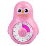 MOSHOU Visual Timer Rechargeable, 60 Minute Countdown Timer Clock for Kids, Silent Kitchen Timer Cooking Pomodoro Timer, Time Management Tool for Office, Meetings, Teaching (pink parrot)