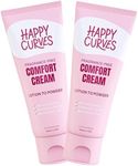 HAPPY CURVES Comfort Cream Deodorant for Women: Aluminum-Free Lotion Powder for Under Breast, Body & Private Parts - Anti Chafing Cream 3.4 oz.(2 Pack, Fragrance-Free)