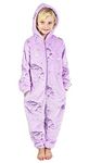 CityComfort Glow in The Dark Onesie Kids Onesies for Girls Rainbow Unicorn Pyjamas 3-14 Years Old (Purple, 9-10 Years)