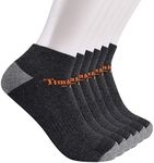 Timberland PRO Men's 6-Pack Performance Low Cut Socks, Charcoal Heather, Large