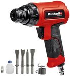 Einhell TC-PC 45 Compressed Air Chisel Hammer Set (for Stone and Metal, Includes 4-Piece 120 mm Chisel Set, Needle Scaler Attachment, Oil Bottle (Without Contents), Plug Nipple