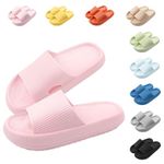 Zhiaek Unisex Cloud Slides for Women Men Cloud Cushion Pillow Slides Non-Slip Bathroom Home House Slippers Soft Thick Sole Shower Shoes Open Toe Spa Pool Beach Sandals for Indoor Outdoor