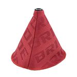 YEHICY Universal Manual Red Canvas Shift Lever Knob Boot Dust Cover JDM Style Gear Shift Knob Collar Hyper Fabric