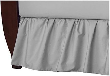 American Baby Company Ultra Soft Microfiber Ruffled Crib Skirt, Grey, for Boys and Girls