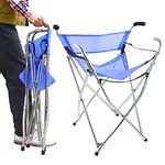 Frehsore Cane Walking Stick Chair Seat Folding 250 Lbs With Heavy Duty - Walk Seat Camping Travel Stool 2 Handle With 4 Legs(For Standard Figure)