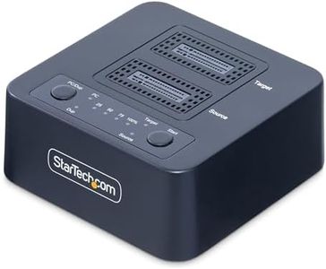 StarTech.com 1:1 M.2 NVMe Drive Duplicator, 90GBpm Standalone M.2 SSD Cloner/Copier, USB-C 3.2 20Gbps M.2 Dual-Bay Drive Dock