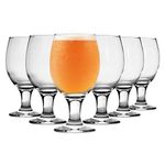 Rink Drink Snifter Beer Glasses - Tulip Style Glass for Real Ale and IPA - Dishwasher Safe - 400ml - Pack of 6