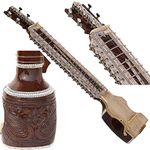 Dilruba With Fiber Hard Case, Pro Quality, Total Machine Head Tuning, 4 Main & 15 Sympathetic String, Tun Wood, Beautiful CRAFt Work, Sweet Sound, Dark Colour, With Bow, Extra String & Rosin