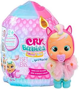Cry Babies Magic Tears Icy World Keep Me Warm, Mini Poupée Surprise à Collectionner qui Pleure avec 7 Accessoires, Jouet et cadeau pour Enfants +3 Ans