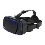 Xiaokeis Virtual Reality VR Headset 3D Glasses, VR Headset Support 4.7-7 Inch Version Virtual Reality Glasses Stereo Headphones 3D Glasses, VR Glasses for TV, Movies, Video Games(Black)