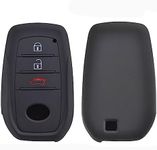 Silicone Black Remote Key Cover Fob Case Silicone Compatible with Toyota Hilux HIGHLANDER Camry RAV4 Skin