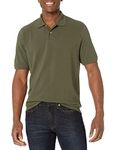 Amazon Essentials Men's Regular-Fit Cotton Pique Polo Shirt (Available in Big & Tall), Olive, XL