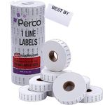 Perco Best by 1 Line Labels - 1 Sleeve, 8,000 "Best by Labels for Perco 1 Line Date Guns