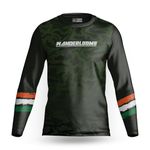 WANDERLOOMS Bike Rider Jersey for Men & Women, Dot Net Fabric, Full Sleeve, Round Neck, Tricolor, Triumph Riding Jersey, Graphic Printed, Riding Clothes, Sports T-Shirt (in, Alpha, 2XL, Grey)