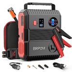 BRPOM Car Jump Starter with Air Compressor, 150PSI 4500A Peak 24000mah (Up to All Gas or 8.0L Diesel Engine, 50 Times) Portable Jump Starter 12V Auto Battery Jump Pack QC 3.0 with 160W DC Out