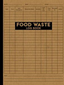 Food Waste Log Book: A Handy Kitchen Food Wastage Tracker Book for Restaurants, Small Business and Personal Use.