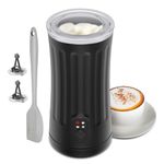 Milk Frother, Ovetedot 4-in-1 Milk Steamer and Frother Upgraded, 8.1oz Automatic Hot and Cold Foam Maker and Milk Frother Electric, Coffee Frother for Latte, Cappuccino, Macchiato(Black)