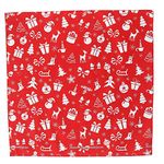 CTM® Variety Christmas Pattern Holiday Print Bandana, Red