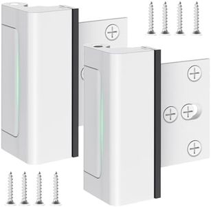 Treasem Home Security Door Lock, Childproof Door Reinforcement Lock, Door Lock Latch for Front Door and Interior Door, Door Safety Locks from Inside, Protect Your Home, 3-inch, White, 2 Pack