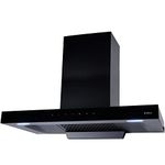 Elica 90 cm 1310 m3/hr Filterless Autoclean Kitchen Chimney (FL 900 SPT HAC MS NERO, Touch + Motion Sensor Control, Black)