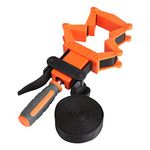 Right Angle Woodworking Clamp Wood Strap Clamp, Multifunction Adjustable Wood Working Clamp Jaws Ratchet Angular Adjustment Belt Tensioner for Strap with 4M Strap