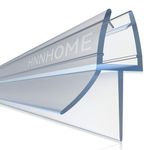HNNHOME Clear Bath Shower Screen Door Seal Strip for 4-6mm Glass Up to 18mm Gap (Straight)