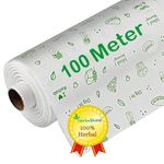 100Mtr Herbalabs Food Grade Butter Paper Roll (No Chemicals) | Safe for Food Wrapping, Baking Non-Stick Butter Paper (White)/ New Organic Rough Surface.