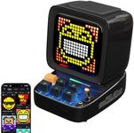 Divoom Ditoo Retro Pixel Art Game Bluetooth Speaker with 16X16 LED App Controlled Front Screen (Black)