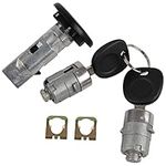 Ignition Switch Lock Cylinder, 7012945 Front Door Lock Cylinders with Keys Compatible with 2003-2006 Chevy Tahoe Silverado Suburban, GMC Sierra Yukon, 2004-2006 Chevy Avalanche, 2003-2007 Hummer H2