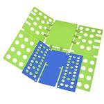 BoxLegend Shirt Folding Board Clothes Folder T Shirt Folder Folding Board Laundry Room Organizer Easy and Fast for Kid and Adult(Green&Blue)