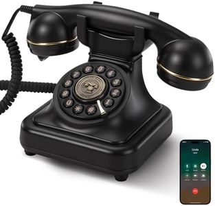 Bluetooth Retro Phone with Speakerphone, Bluetooth Old Fashioned Phone for Cell Phone, Bluetooth Vintage Landline Telephone with Hands-Free Calling & Music Playback, USB Rechargeable Power Supply