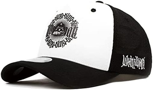 Flipper Illuminati Circle Logo Premium Sport Outdoor Kpop Mesh Baseball Cap Trucker Hat for Men Women, White/Black, Large-X-Large