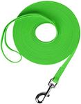 Waterproof Long Leash Durable Dog Recall Training Lead Great for Outdoor Hiking, Training, Yard, Beach and Swimming (Green, 30ft)