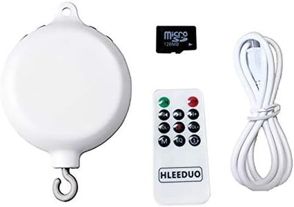 HLEEDUO Crib Mobile Motor，Baby Mobile Spinner with Remote and Memory Card,（You can Download Your Favorite Songs）,New Type Auto Baby Music Box Crib Music Mobile (TF Card RemoteVversion)