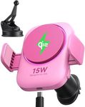 INIU Qi2 Magnetic Wireless Car Charger [15W, Pink], Strong Mag-safe Car Mount, Air Vent Phone Holder for Cars with Charger, Cooling Fins & RGB Lighting for iPhone 16 Pro Max/15/14/13/12 Mini