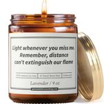 Long Distance Relationship Natural Soy Candle ; I Miss You Gifts for Him & Her - Long Distance Couples Gift, LDR Friendship Gifts, Thinking of You Gifts for Girlfriend, Boyfriend, Best Friends Gift