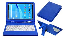 Acm USB Keyboard Case Compatible with Lenovo M8 Hd (2nd Gen) 8" Tablet Cover Stand Study Gaming Direct Plug & Play - Blue