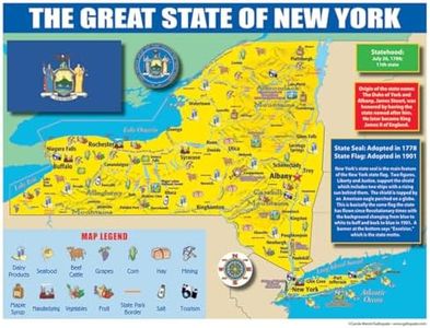 New York State Map for Students - Pack of 30
