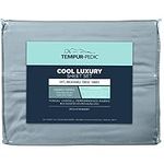 Tempur-Pedic Cool Luxury Sheet Set - Luxurious Softness and Breathable Fabric Keep You Comfortable - Queen, Silver Sconce - Includes 2 Standard Pillowcases, 1 Queen Flat Sheet, 1 Queen Fitted Sheet