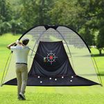 KAIDIDA Golf Practice Hitting Nets for Backyard Driving Indoor Use Heavy Duty Practice Golf Driving Nets for Backyard Premium Portable Golf Impact Nets Cages with Frame and Net