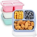 Bento Box For Kids, 4 Pack 3 Compar