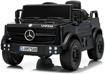 Kids Cars, 12V Ride on Car, Electric Car for Kids,Toddler Car,Ride on Toys with Parent Remote Control, LED Headlights, Music Player,Bluetooth-Black