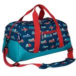 Wildkin Kids Overnighter Duffel Bags for Boys & Girls, Measures 18 x 9 x 9 Inches Duffel Bag for Kids, Carry-On Size & Ideal for School Practice or Overnight Travel, BPA-Free (Transportation)