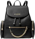 Michael Kors Jet Set Medium Pebbled Leather Backpack (Black)