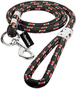 Quickato 15mm Heavy Duty Nylon Dog Leash, Highly Reflective Rope Cord Training Leash with Strong Hook for Medium Dogs (15 MM, Color May Vary)