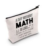 TOBGBE Math Lover Gift Funny Math Teacher Makeup Bag Math Geek Gift School Math Lover Gift Teacher Cosmetics Bag(Math Teacher Bag)