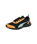 Puma Unisex-Kid Racer JR V1 Black-Zinnia-Electric Peppermint Sneaker - 4 UK (38882303)