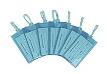 7 Pack TravelMore Luggage Tags for Suitcases, Flexible Silicone Travel ID Identification Labels Set for Bags & Baggage – Blue