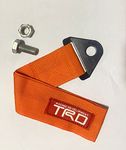 AUTO MT TRD TRDSPORT CAR Truck Orange Tow Belt Strap Universal Front Rear Tow Strap Tow Hook Towing Belt (Nylon, 1000 kg Pull Capacity)